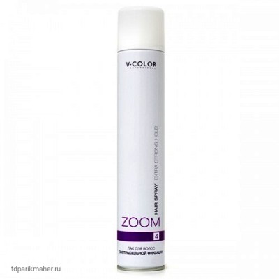 Лак для волос сильной фиксации V-COLOR ZOOM Hair Spray Extra Strog Hold 4 400мл.