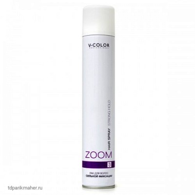 Лак для волос сильной фиксации V-COLOR ZOOM Hair Spray Strog Hold 3 400мл.